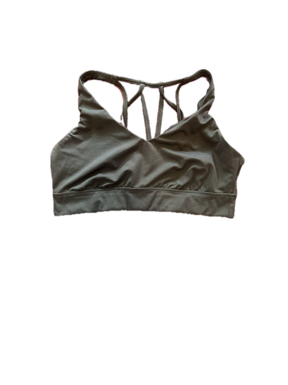 all in motion Olive Strappy V‑Neck Sports Bra